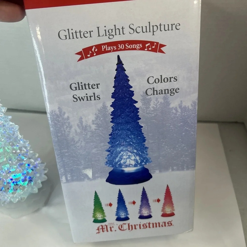 Mr Christmas Glitter‎ Light Holiday Music Color Change Tree Plays 30 Songs